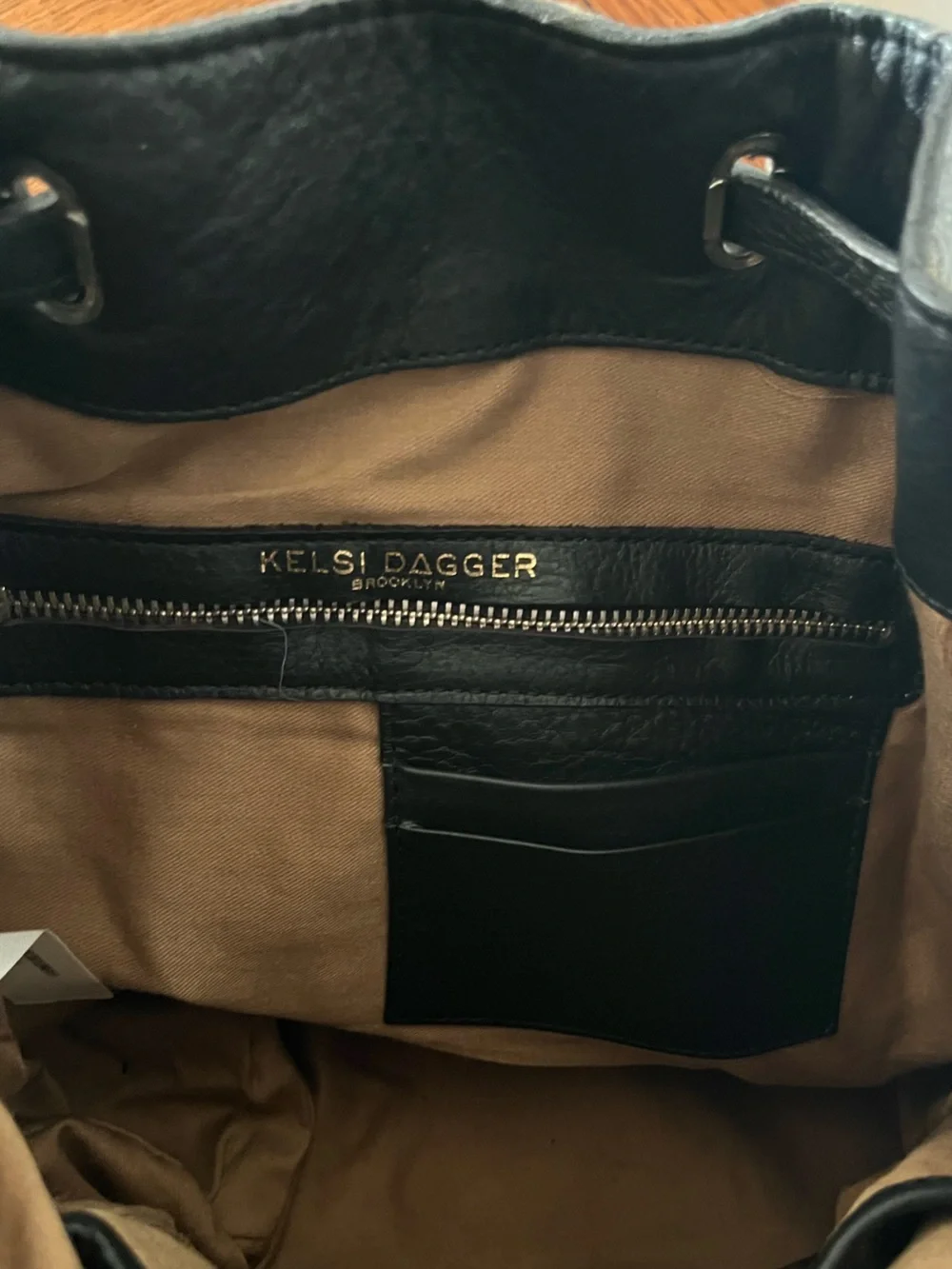 Kelsi Dagger bucket bag leather backpack
